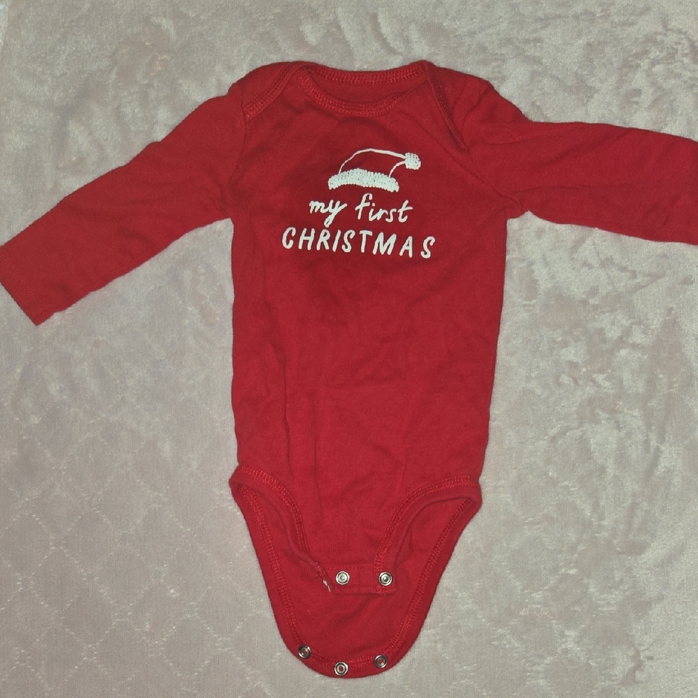 Carter's Red My First Christmas Bodysuit